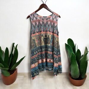 Multicolor Patterned Women's Tank Top